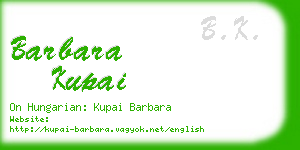 barbara kupai business card